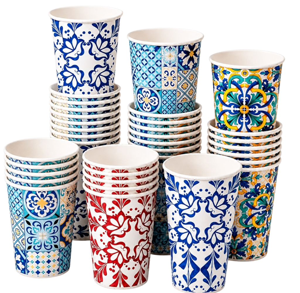 Movida Bicchieri carta Movida maiolica 250 ml da 50 pezzi