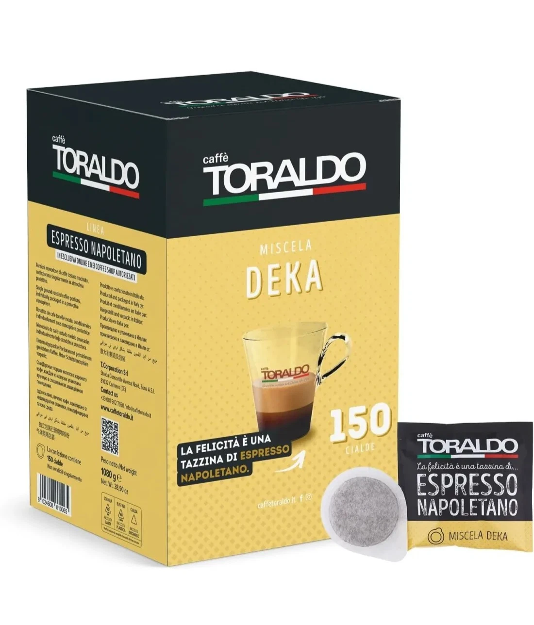 150 Cialde ESE 44mm Miscela DECAFFEINATO